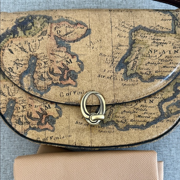 Patricia Nash European Map Print Velledoria Crossbody Bag - Picture 10 of 12
